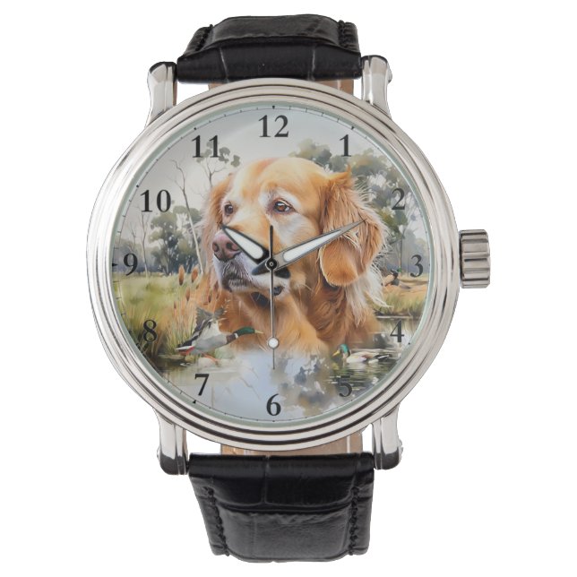 Golden Retriever Armbanduhr (Vorderseite)