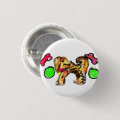 Golden retriever art button (Vorne & Hinten)