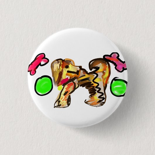 Golden retriever art button (Vorderseite)
