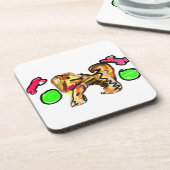 Golden retriever art getränkeuntersetzer (Linke Seite)