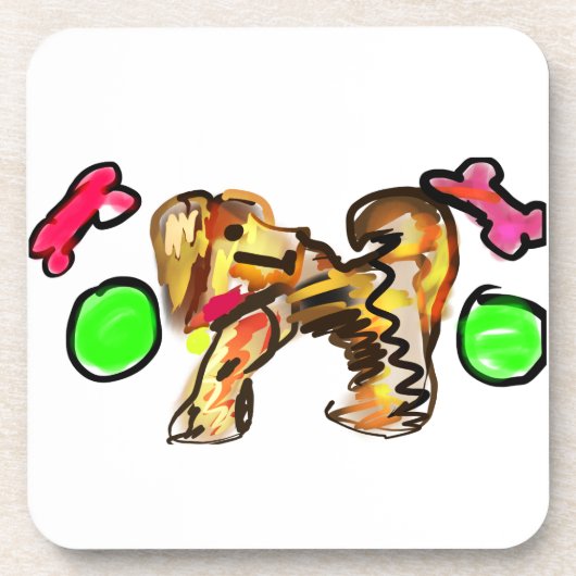 Golden retriever art getränkeuntersetzer (Vorderseite)