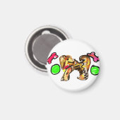 Golden retriever art magnet (Vorderseite/Rückseite)