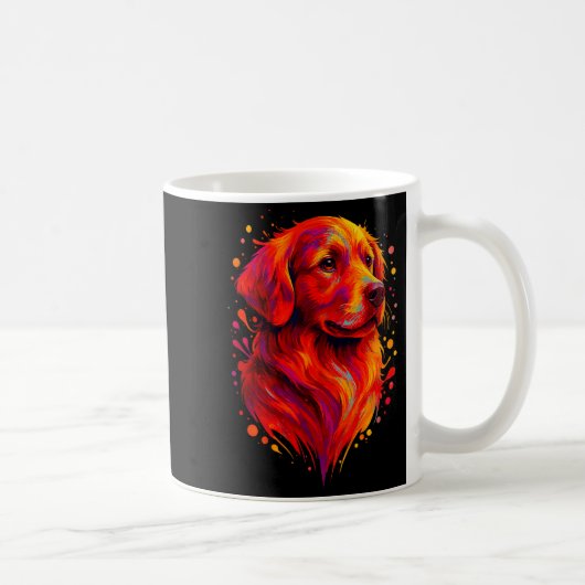 Golden Retriever Art Rtrait For Dog Owners Kaffeetasse (Rechts)