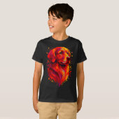 Golden Retriever Art Rtrait For Dog Owners T-Shirt (Vorne ganz)