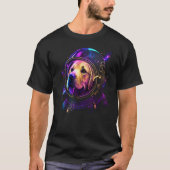 Golden Retriever Astronaut in Space Cosmic Explore T-Shirt (Vorderseite)