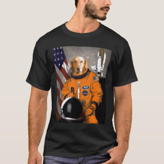 Golden Retriever Astronaut Stolz Patriotisch T-Shirt