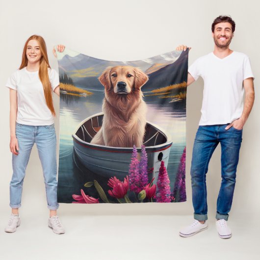 Golden Retriever auf dem Paddle: Ein Landschaftlic Fleecedecke (Beispiel)