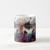 Golden Retriever auf dem Paddle: Ein Landschaftlic Kaffeetasse (Mittel)