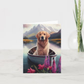 Golden Retriever auf dem Paddle: Ein Landschaftlic Karte (Vorderseite)
