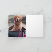 Golden Retriever auf dem Paddle: Ein Landschaftlic Karte (Innenseite)