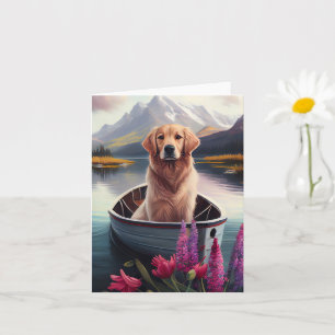 Golden Retriever auf dem Paddle: Ein Landschaftlic Karte