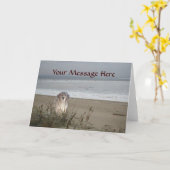 Golden Retriever auf der Beach Grußkarte Karte (Gelbe Blume)