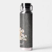 Golden Retriever auf Holz Trinkflasche (Rückseite)