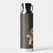 Golden Retriever auf Holz Trinkflasche (Vorne)