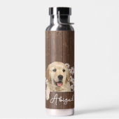 Golden Retriever auf Holz Trinkflasche (Links)