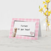 Golden Retriever auf Kariertem Pet Loss Beileid Karte (Gelbe Blume)