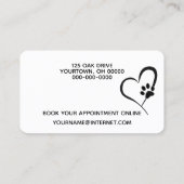 Golden Retriever auf Polka Dots for Pet Grooming Visitenkarte (Rückseite)