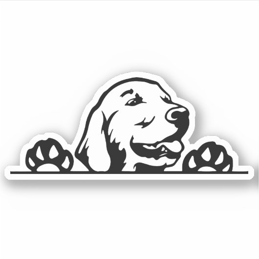 Golden Retriever Aufkleber (Vorderseite)