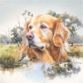 Golden Retriever Aufkleber (Vorderseite)