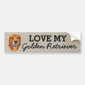 Golden Retriever Autoaufkleber (Vorne)