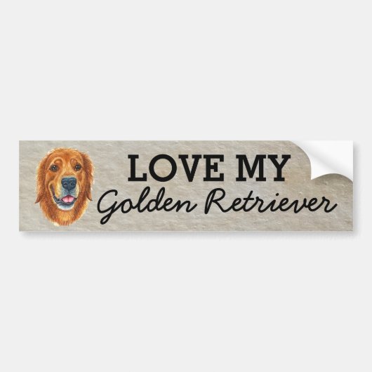 Golden Retriever Autoaufkleber (Vorne)
