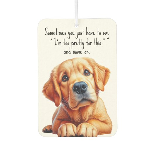 Golden Retriever Autolufterfrischer (Vorderseite)