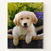 Golden Retriever Baby Doppy Welpe Foto Notizblock (Rückseite)