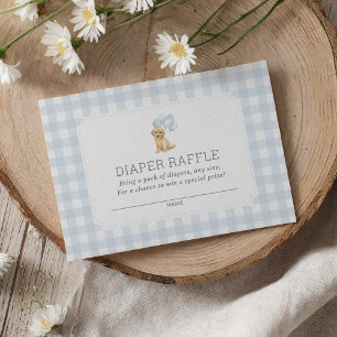 Golden Retriever Baby Showdiaper Raffle Ticket Begleitkarte