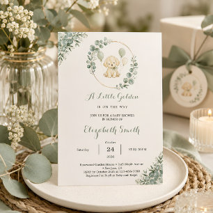 Golden Retriever Baby Shower Geschlechtsneutral Sa Einladung