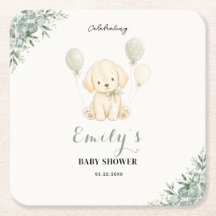 Golden Retriever Baby Shower Salbei Grün Eukalyptu