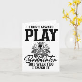 Golden Retriever Badminton Player Shuttle Karte (Gelbe Blume)