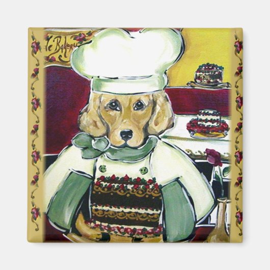 Golden Retriever Baker Magnet (Vorne)