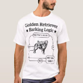 Golden Retriever Barken Logic Funny Dog Sarcastic T-Shirt (Vorderseite)
