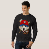 Golden Retriever Baseball Player Coaches Catcher D Sweatshirt (Vorne ganz)