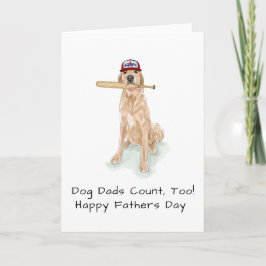 Golden Retriever Baseball Watercolor Fathday Karte