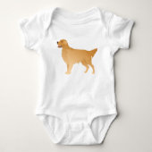 Golden Retriever Basic Brettdesign Baby Strampler (Vorderseite)