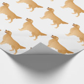 Golden Retriever Basic Brettdesign Geschenkpapier (Ecke)