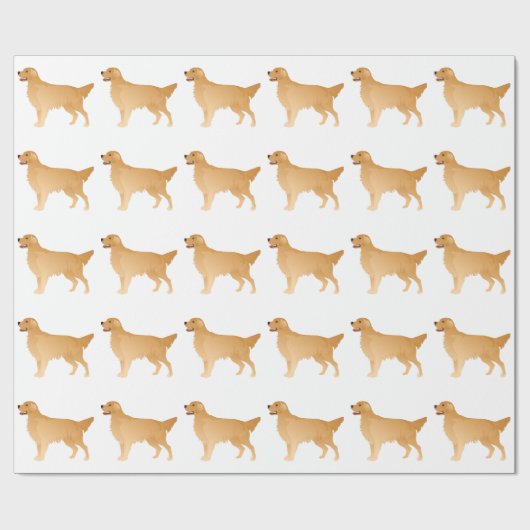 Golden Retriever Basic Brettdesign Geschenkpapier (Flach)
