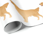 Golden Retriever Basic Brettdesign Geschenkpapier (Rolleneckpunkt)
