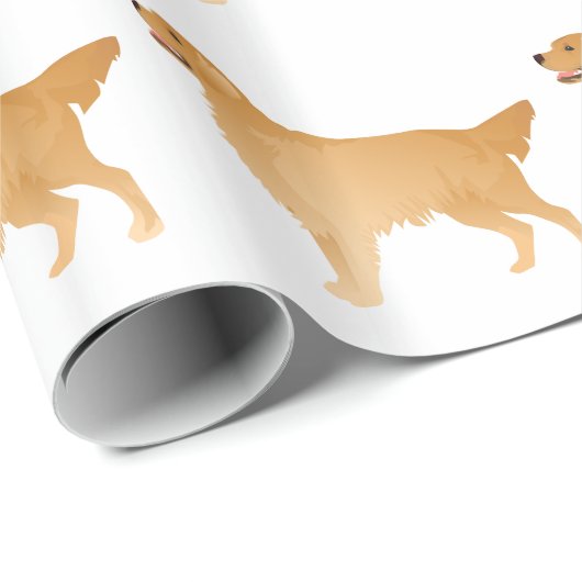 Golden Retriever Basic Brettdesign Geschenkpapier (Rolleneckpunkt)