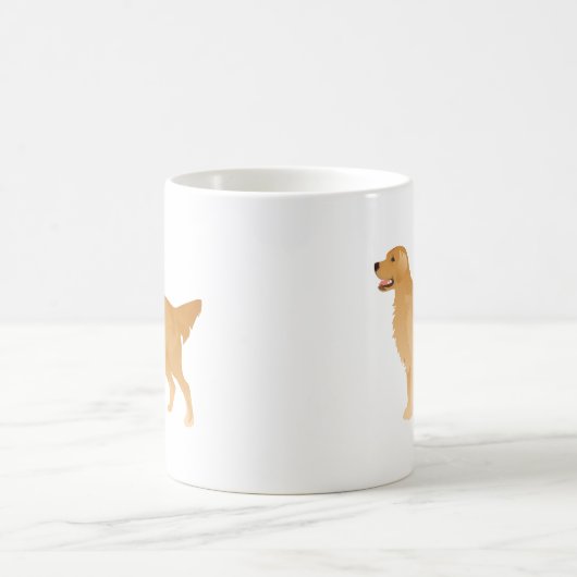 Golden Retriever Basic Brettdesign Kaffeetasse (Mittel)