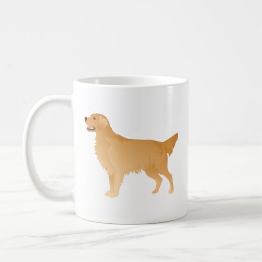 Golden Retriever Basic Brettdesign Kaffeetasse (Links)