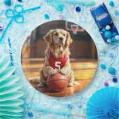 Golden Retriever Basketball Player Pappteller (Party)