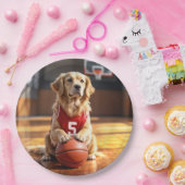 Golden Retriever Basketball Player Pappteller (Party)