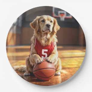 Golden Retriever Basketball Player Pappteller