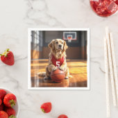 Golden Retriever Basketball Player Serviette (Beispiel)