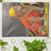 Golden retriever-Bauarbeiter Geschirrtuch (Gefaltet)