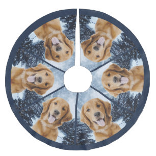 Golden retriever-Baum-Rock Polyester Weihnachtsbaumdecke