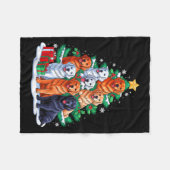 Golden Retriever Baum Weihnachtsfeier Weihnachtsfe Fleecedecke (Vorderseite (Horizontal))