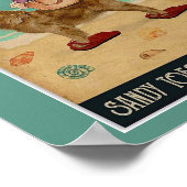 Golden Retriever Beach Beauty Poster (Ecke)